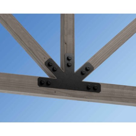 Simpson Strong-Tie Simpson Strong Tie  12:12 Pitch, Black Powder-Coated Gable Plate for 4x, 4PK APVGP1212-4